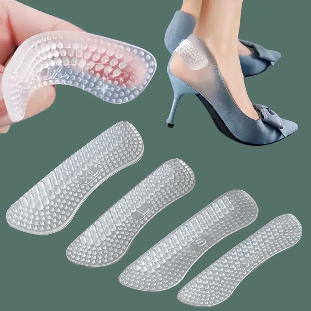 

Silicone Heel Grips for Loose Shoes Anti-Slip Anti-Pain Size Reducer Shoes Pads Non-Drop Heel Cushions for Women High Heels