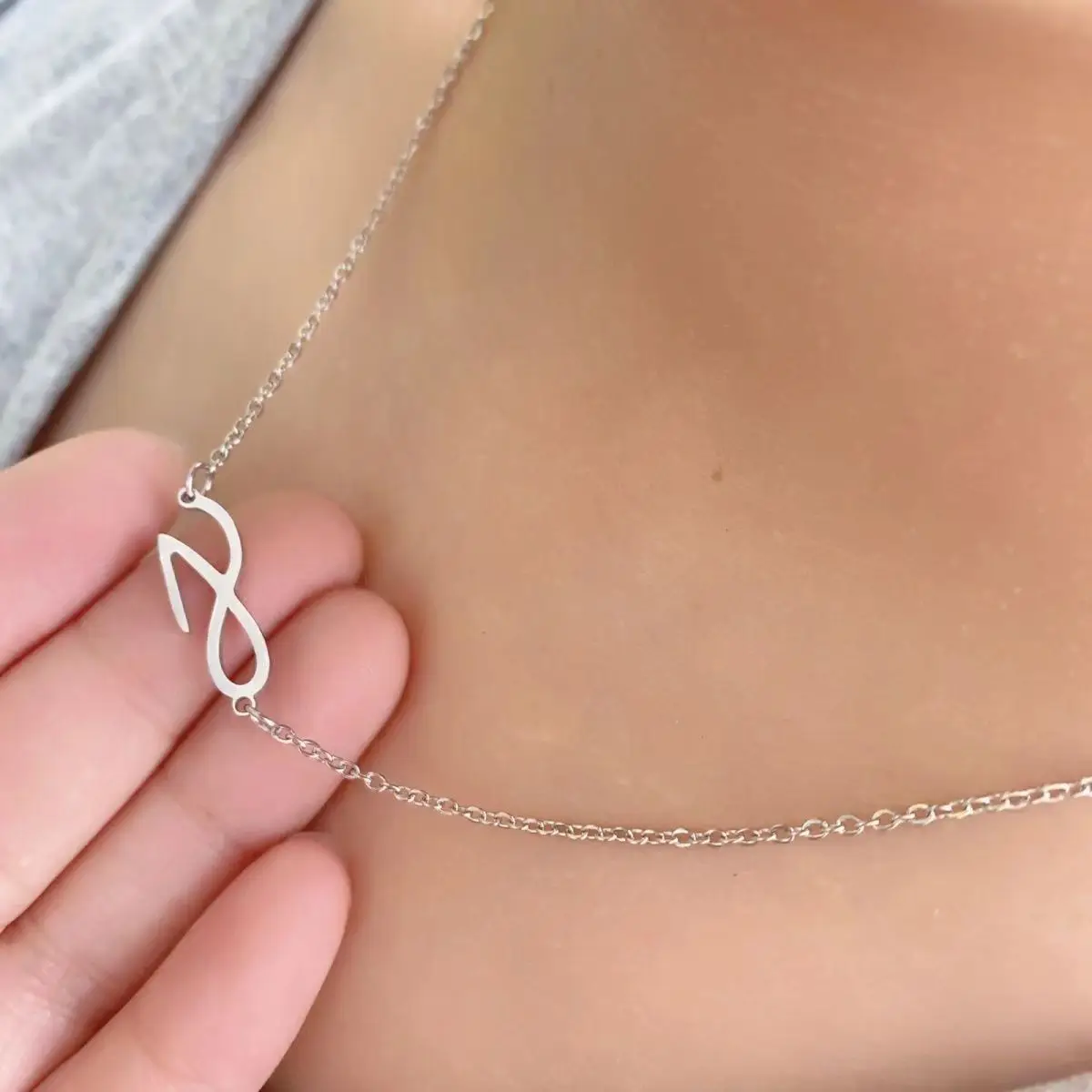 2024 Korean Wave New JUNGKOOK Design Letter Stainless Steel Bracelet Necklace Fashion Trend Fan Support Gift
