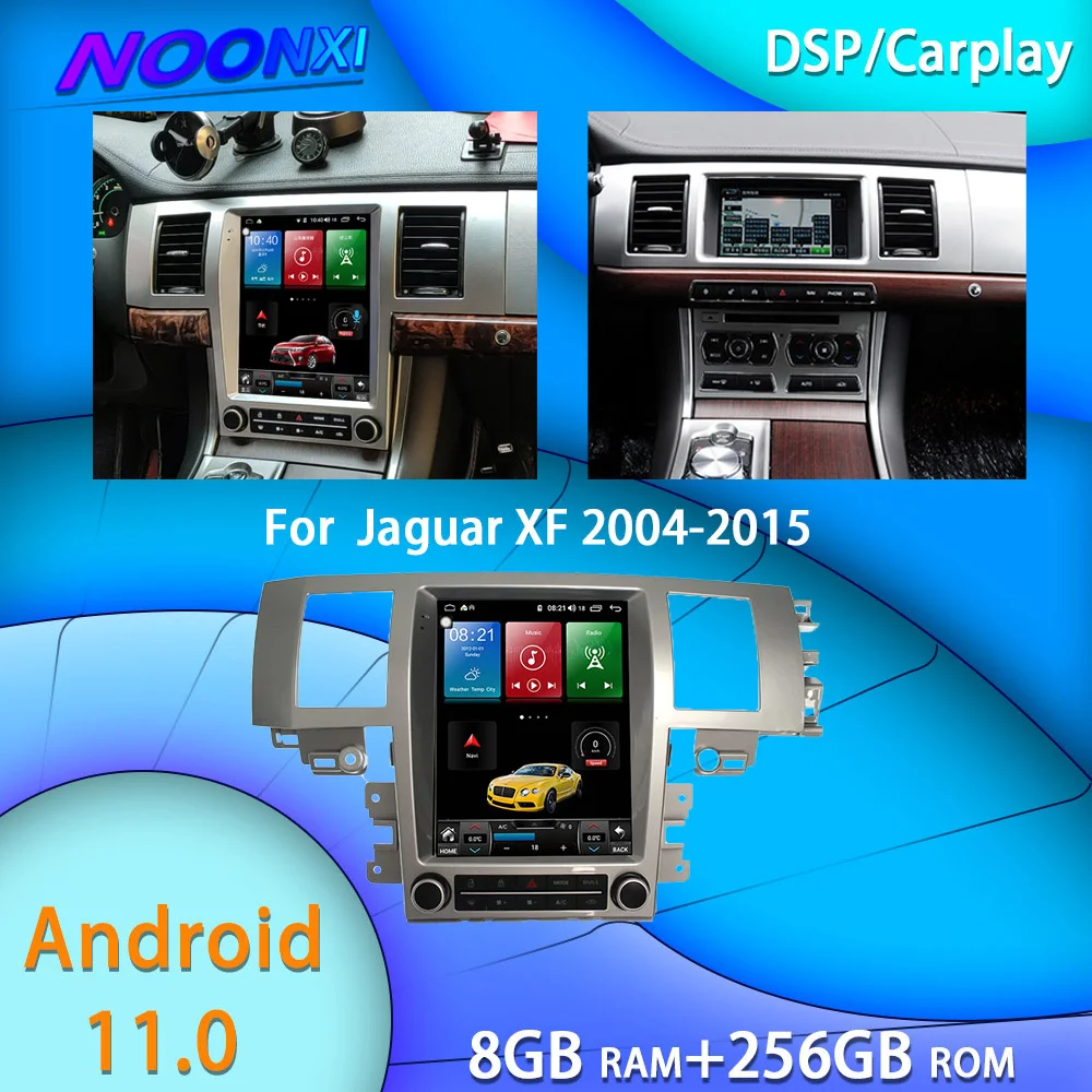 

8G+256GB Android11 For Jaguar XF X250 2004-2015 All In One Car Tesla Screen Audio Intelligent System Radio 2 Din Video Players