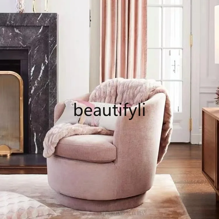 

Nordic Light Luxury Cotton Linen Fabric Sofa Simple Living Room Chair Beauty Salon Modern Homestay Spliced Small Apartment Sofa