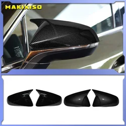 Cubierta de espejo retrovisor de ala lateral para Lexus NX 200 200t 300 300h RX 200t 330 300 350 450, pegatina de tapa negra, carcasa de espejo embellecedor