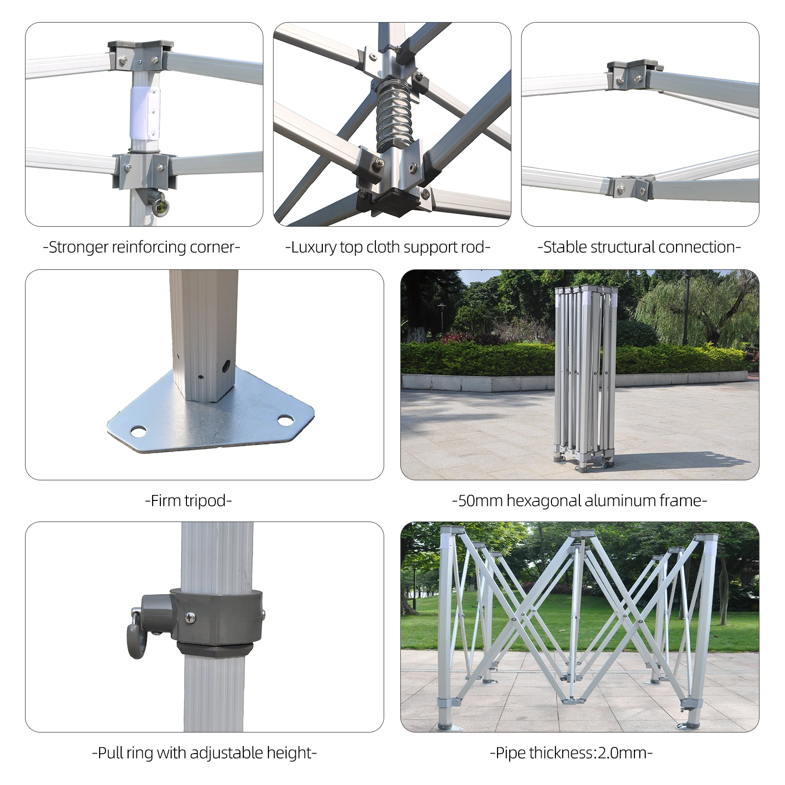 Factory Direct Custom 4X8m Advertising Tent 50mm Aluminum Frame 10x10 10x20 Pop Up Outdoor Gazebo Canopy Trade Show Tent