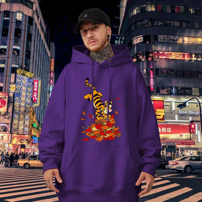 

Disney The Pooh Tigger fashion hoodie long-sleeved Hoodie Spring and autumn loose casual sports street lovers the same hoodie