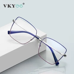 VICKY Fashion Simple Large Frame Butterfly Design Customizable Prescription Women's Anti Blue Light Reading Glasses PFD3088