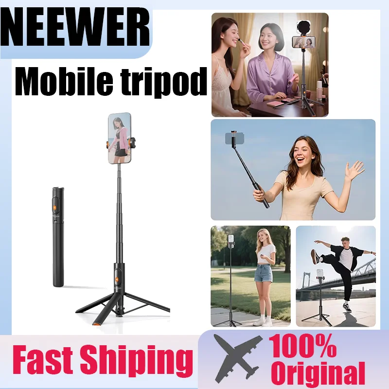 

NEEWER PA992 Быстросъемная палка для селфи Мобильный штатив для путешествий Легкая портативная металлическая подставка для телефона для фотографии Live Vlog