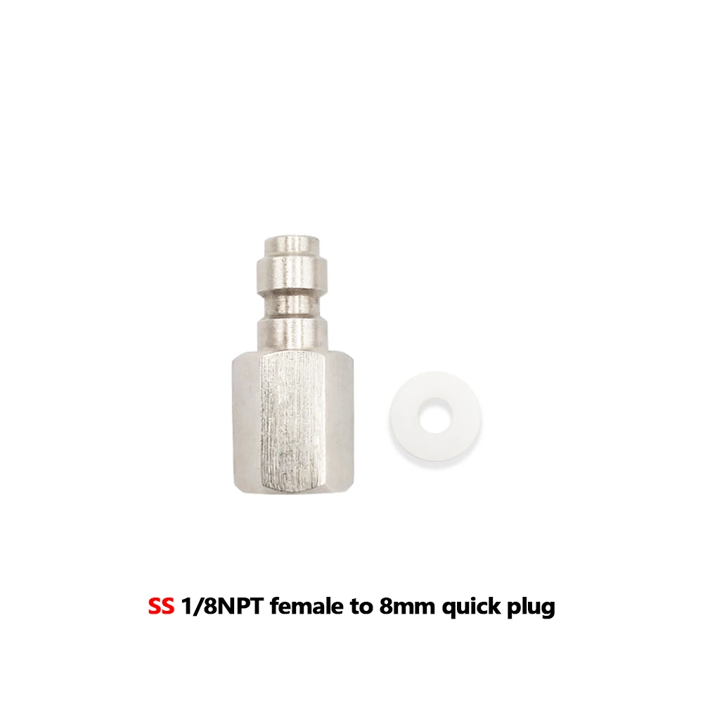 HPA GAS Foster Quick Disconnect AIR CO2 QC02 M10 NPT BSP G1/8" Füllnippel Stecker/Buchse Adapter Kopplerstecker 8mm