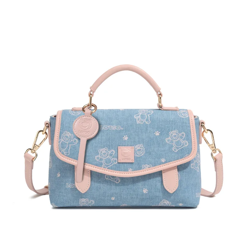 

Disney Lotso Printed Women Crossbody Bag Handheld Tote for Daily use Commute Work Travel Shopping Casual Outdoor Activities