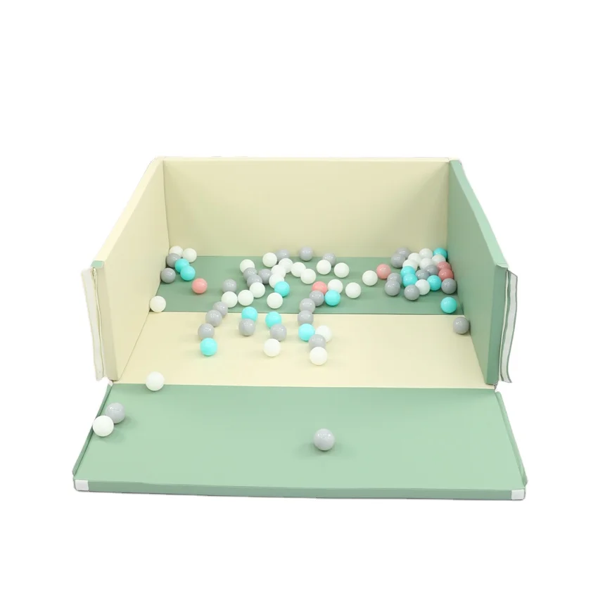 Soft Foam Playpen Creeping Safety Fence 1.4*1.08 Ball Pool Pit Bumper Bed Safe Non Slip Indoor Kids Activity Area