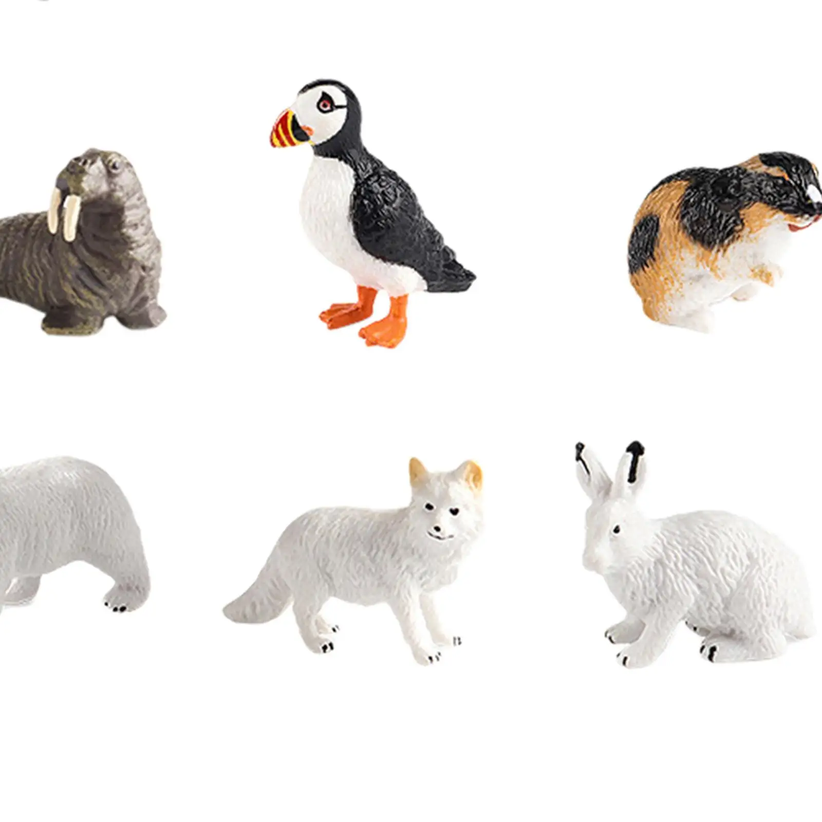 Colección de 14 figuras de animales árticos para niños y celebraciones