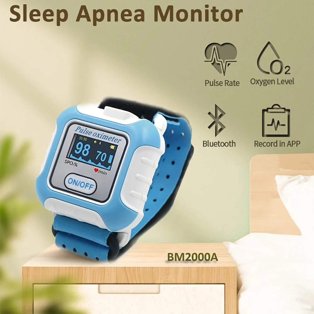 Sleep or Apnea Respiratory Monitoring Apnea and Hypopnea Monitoring PR SpO2 BT 4.0 Supported BM2000A with App