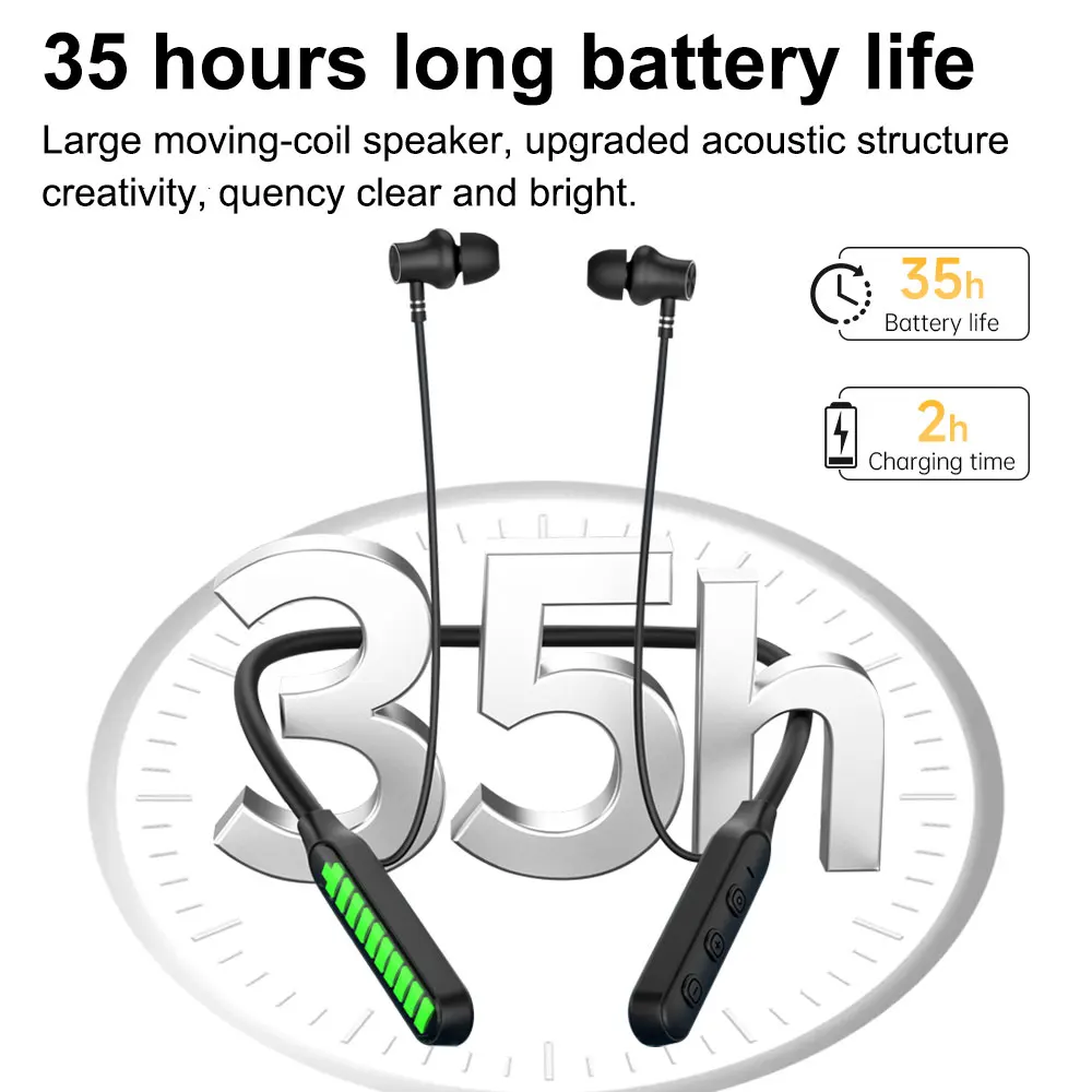 EARDECO المغناطيسي التبديل سماعات لاسلكية HIFI باس بلوتوث سماعة سماعة الحد من الضوضاء الاهتزاز عند القادمة على المكالمات