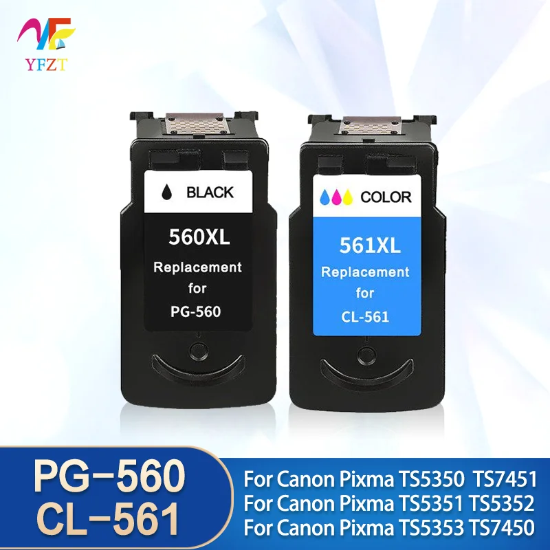 

PG560 CL561 560XL Black 561XL Color Compatible Ink Cartridge For Canon Pixma TS5350 TS7451 TS5351 TS5352 TS5353 TS7450 Printer