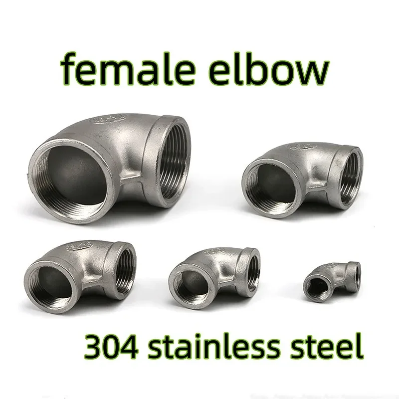 

Колено с внутренней резьбой водопроводной трубы под углом 90 градусов из нержавеющей стали, колено с внутренней резьбой под прямым углом, колено из нержавеющей стали 304.