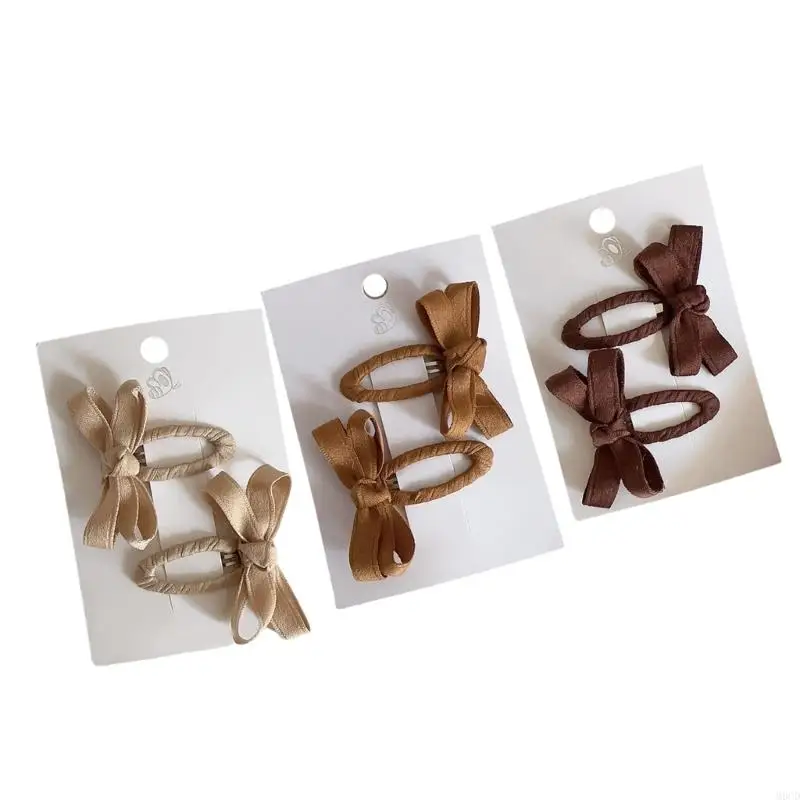 M6CD Autumn Winter Temed Baby Hair Central 3 pares Bang Bang Bang Bark Algodón Persos Detalle Barretes para niñas