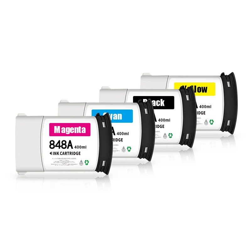 400 мл для Hp 848A, совместимый картридж с пигментными чернилами, стабильный чип для HP PageWide XL 6000/XL 5100, чернильный картридж для принтера