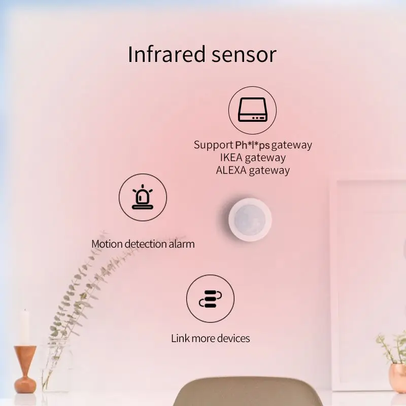 EWeLink Zigbee Smart PIR Motion Sensor Wireless Human Body Movement Detector Remote Control Infrared Pir Presence Security Alarm