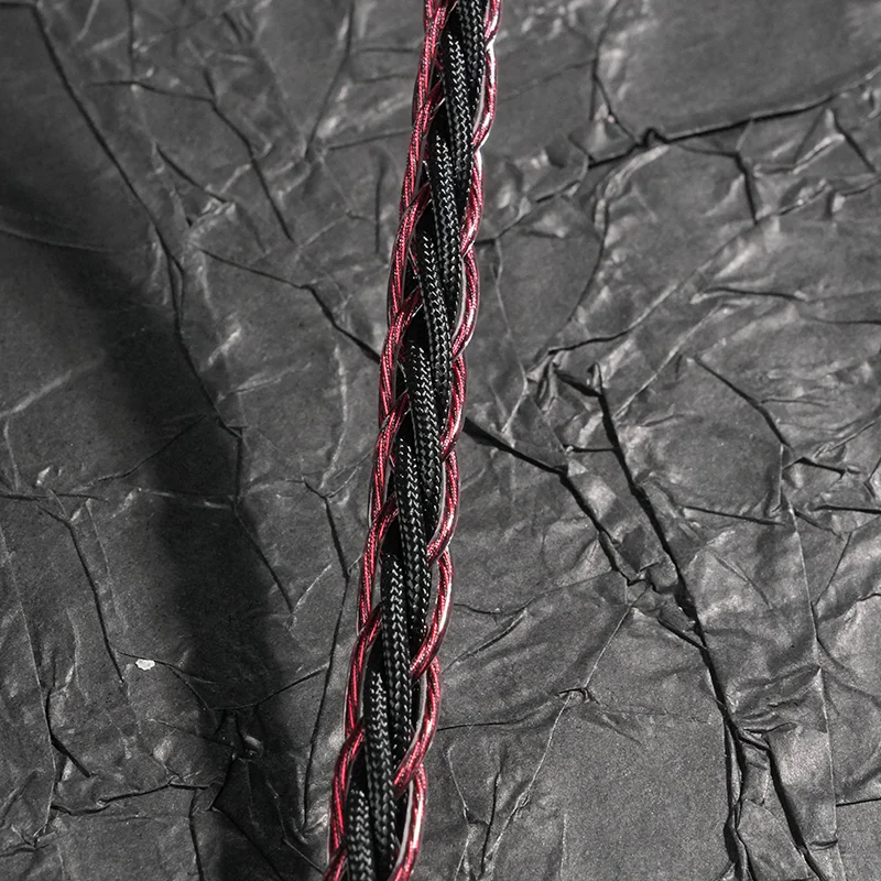 XINHS R19 Chiying 7N Einkristall-Kupfer-Kopfhörer-Ersatzkabel Rot Schwarz Multi-Stecker, für 0,78 mm 2PIN/MMCX/IE900 – Detail 6