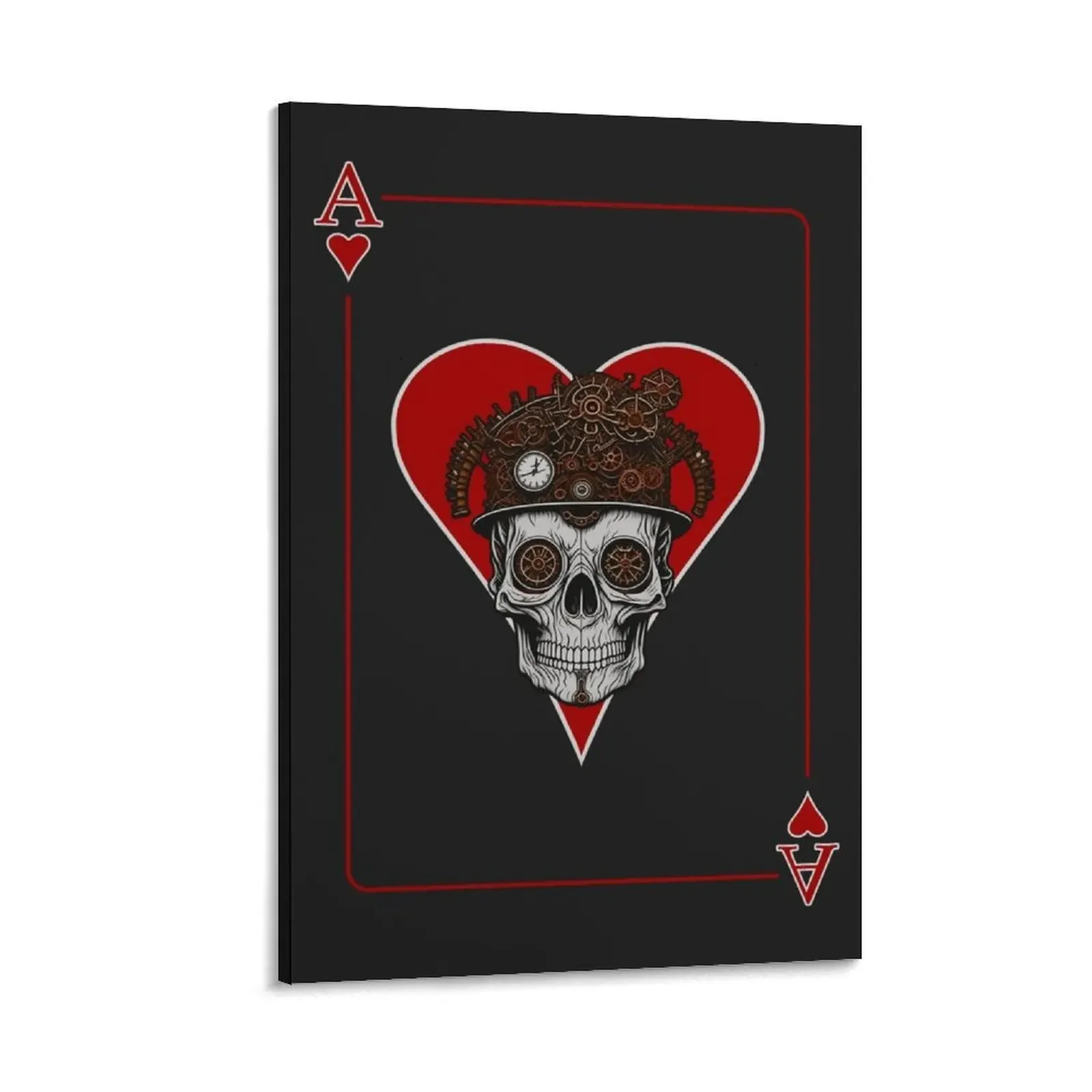 

Steampunk Ace of Hearts Canvas Painting decoration aesthetic Luxury living room decoration