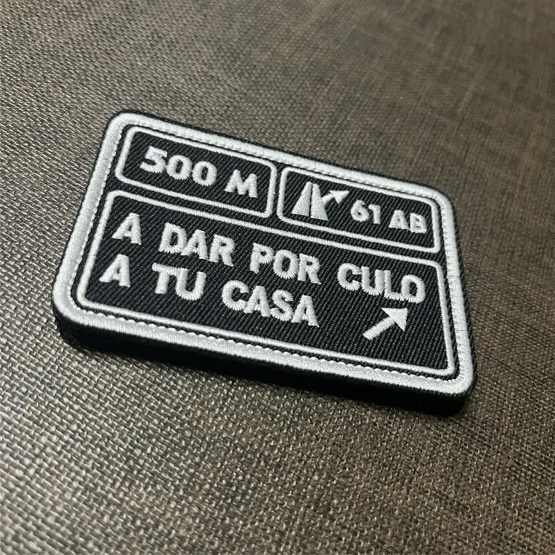 500M A LLORAR Spanish Embroidery Patches Tactical Hook&Loop Patch Morale Badge Alphabet Accessories Emblem Backpack Hat Stickers