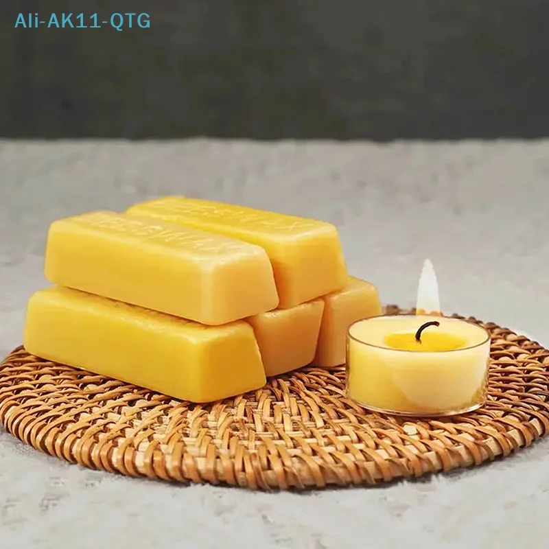 Nuevos bloques de cera de abejas pura de 4/8 piezas, material de encerado de alta calidad, para manualidades, fabricación de velas, sin necesidad de energía.