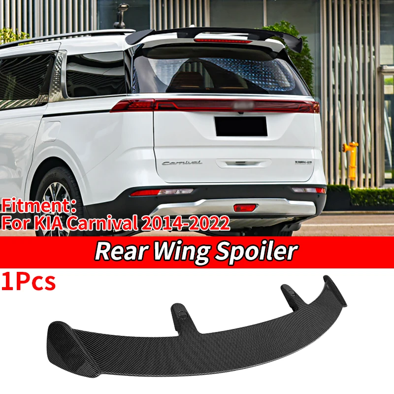 

Glossy Black ABS Modification Rear Trunk Roof Spoiler Wings Fit For KIA Carnival 2014-2022 Tail Trunk Wing Top Spoiler Wing