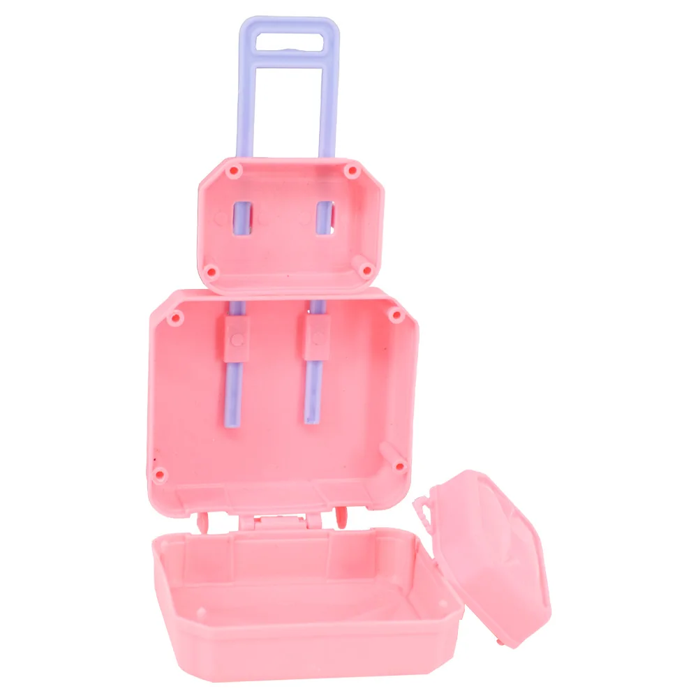 Doll Travel Luggage Toy Suitcase For 18 Inch American of Girl`s&43Cm Baby New Born Doll Furniture Girl`s Toy DIY 1/6 BJD Parts