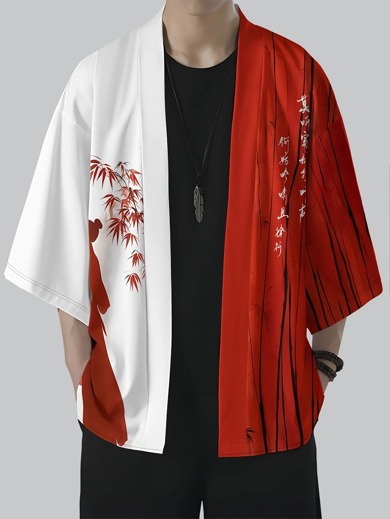 2026 Summer Men's Kimono 3D Printed Design Breathable Lightweight Casual Fashion Outdoor Street Men's Clothing