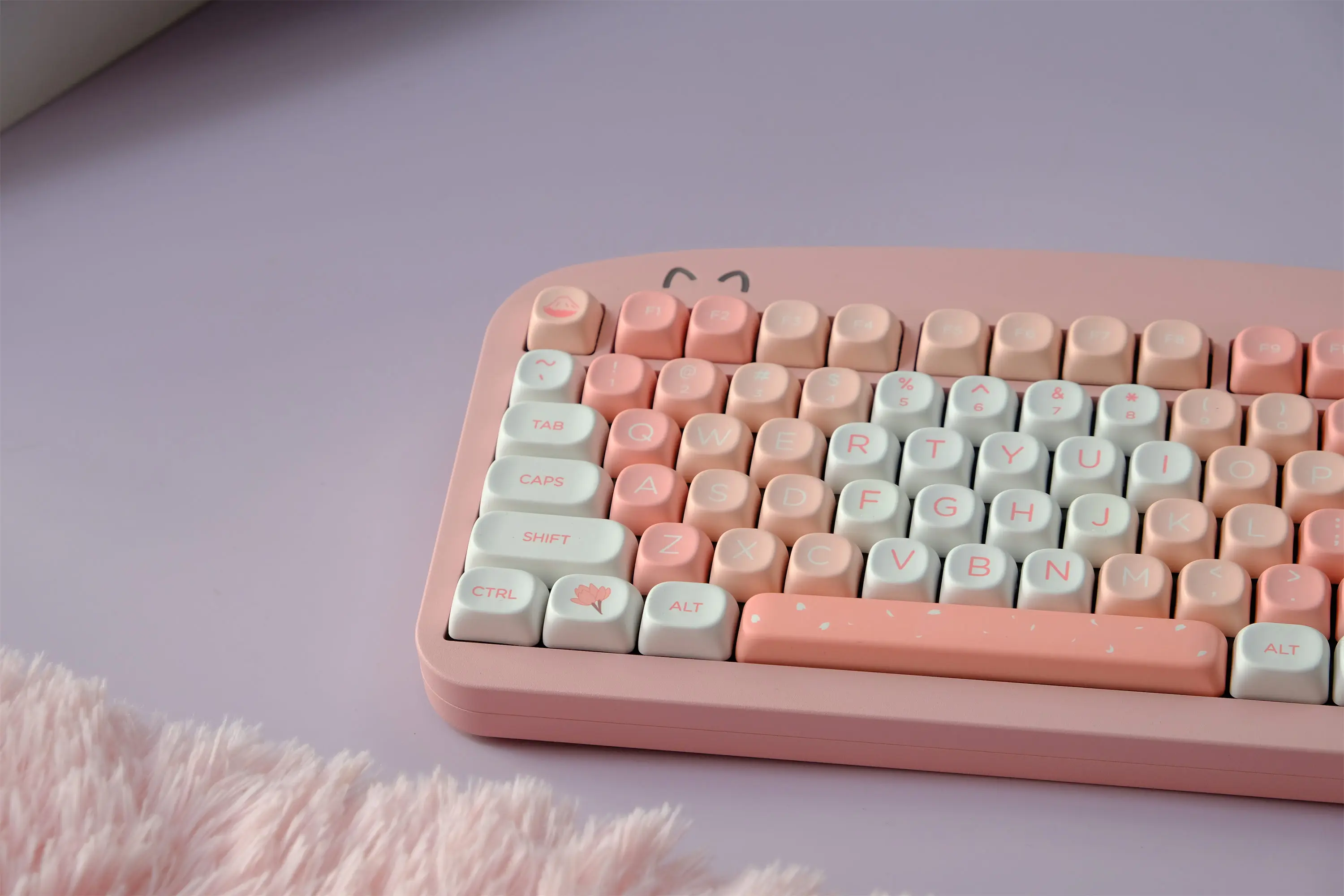 Sakura Keycaps 132 Keys PBT Keycap MOA XOA Profile DYE-SUB For MX Switch Wooting Mechanical Keyboard Keycap ISO ANSI Layout