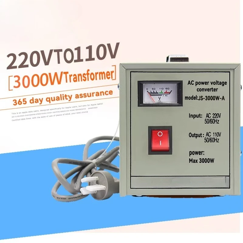 110V Dry Converter to 220V Voltage Converter for High Efficiency 3000W Single Phase Power Supply for Transformers
