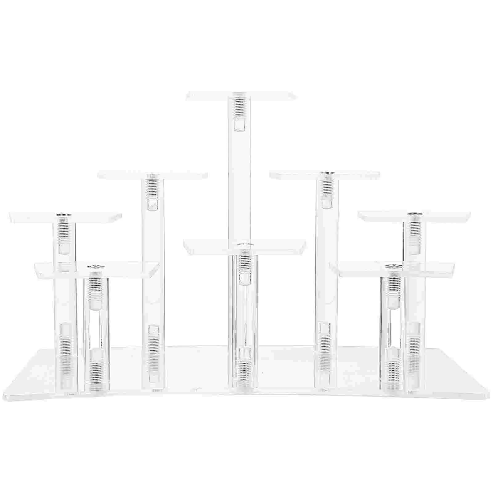 

Rotating Display Stand Transparent Ladder Rack Brackets Tray Tiered Ornament Acrylic Figurine