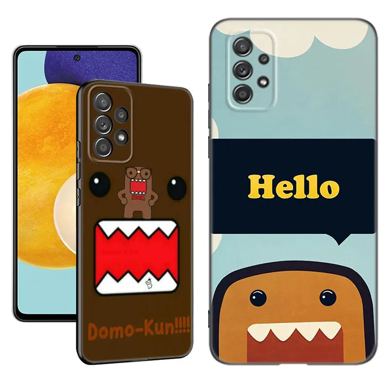 Linda funda de teléfono domo-kun para Samsung A13, A22, A24, A32, 4G, A23, A25, A34, A35, A52S, A53, A54, A55, A73, 5G, A12, A14, A15, A31, A33, A50, A51, A72