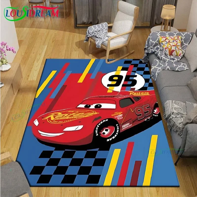 

Fashion Lightning McQueen Carpet Living Room Bedroom Bedside Mat Fashion Floor Mat Area Rug Door Mat Bedroom Decoration