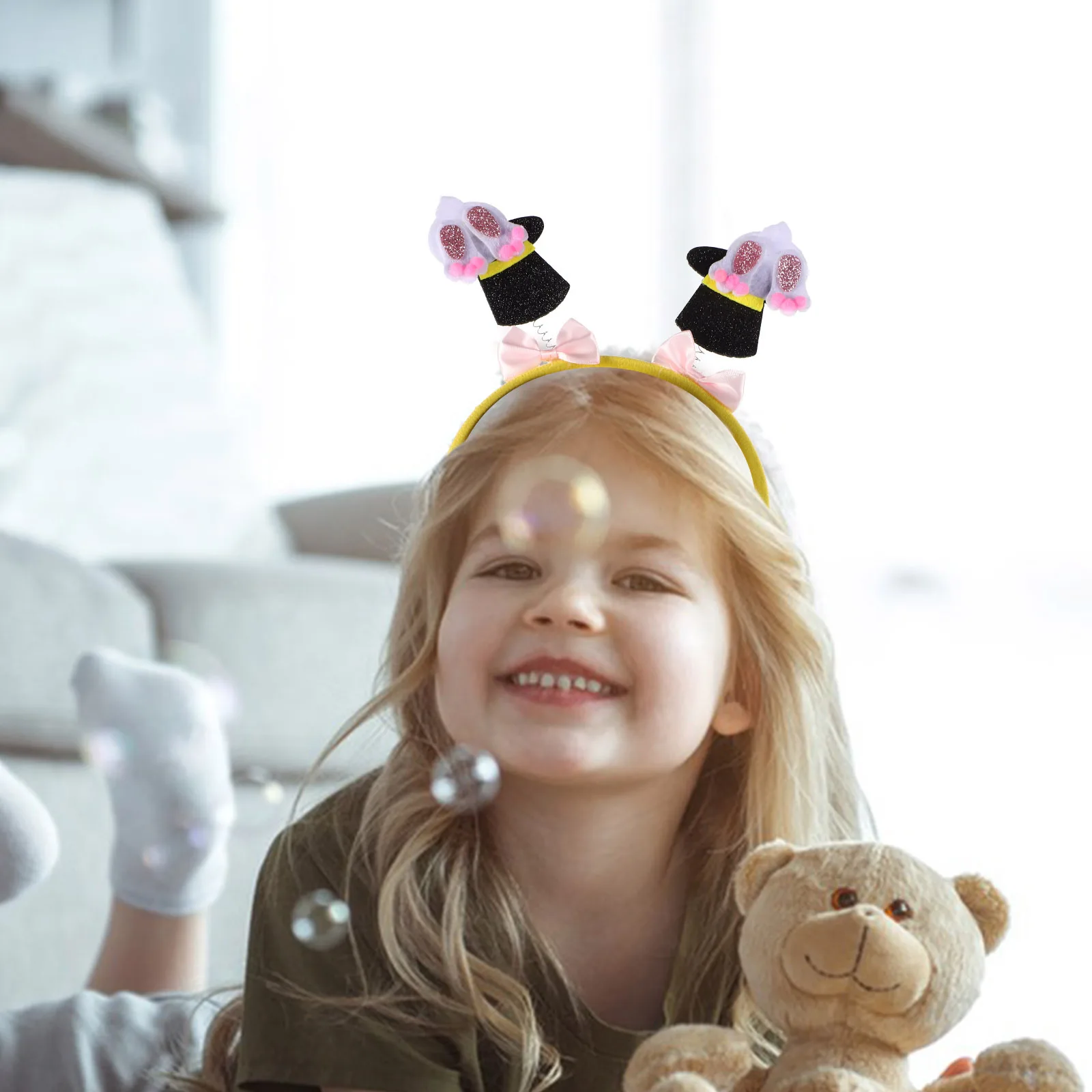 

Rabbit Cartoon Easter Headband Bunny Headdress Elastic Fit Holiday Party Dress Up Costume Hair Accessories