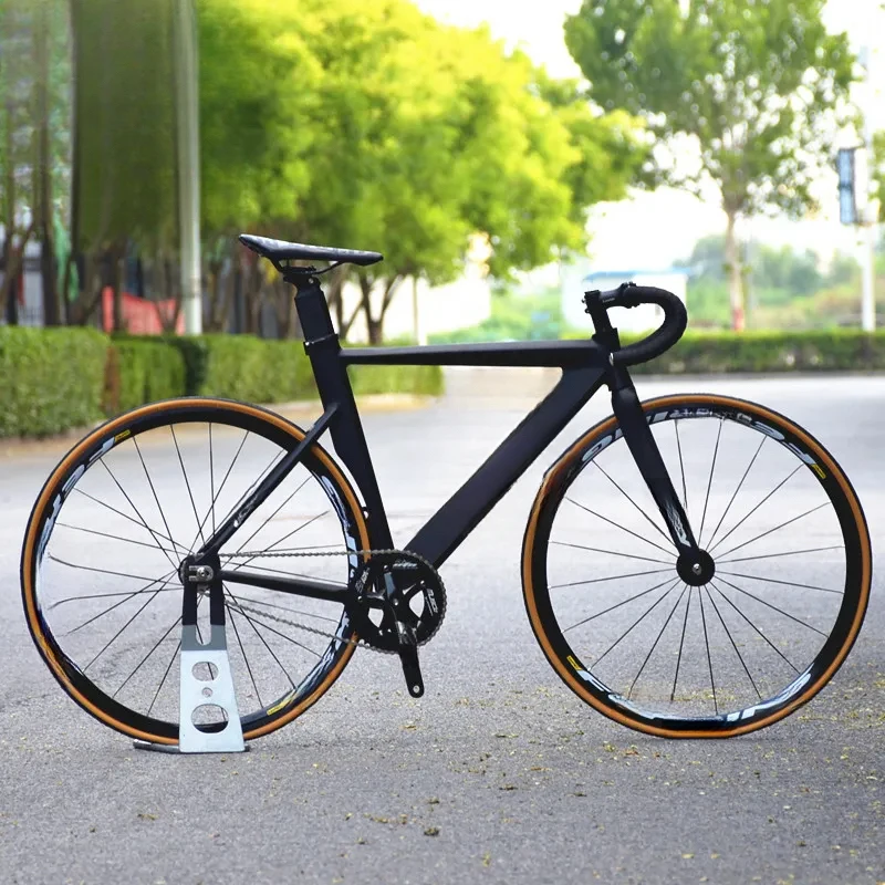 

700C — 48/52/56cm, featuring an aluminum alloy frame with a carbon fiber fork, equipped with a 48T crankset and a V-brak
