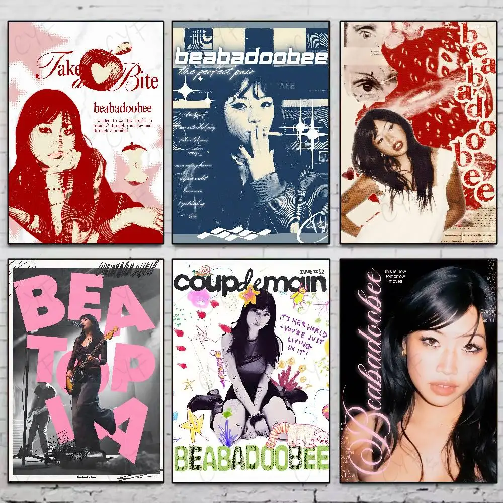 British Singer B-Beabadoobee Poster High Quality Dorm Living Room Aesthetic Wall Decoration Painting Stickers Gift