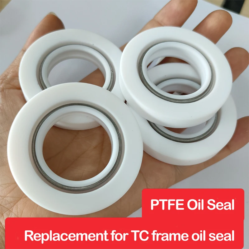 TC Framework Oil Seal,PTFE,Double Lip with Spring for Bearing,Shaft Rotary Oil Seal,Rotary Sealing Ring For Chemical Equipment