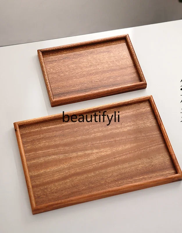 

Walnut tea tray Chinese wooden tray High-end household wooden tray Bread cake Afternoon tea plate