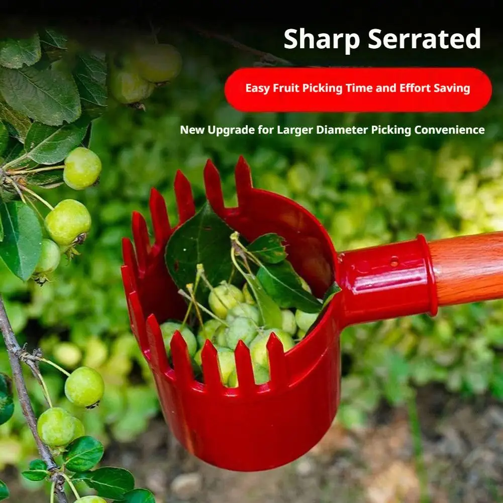 Fruit Picker Tool Portable Basket Head High Tree Harvester Apple Peach Pear Citrus Picking Device Farm Garden Yard Tool