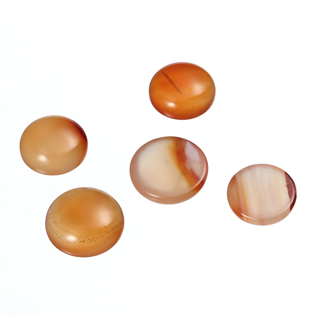 

20Pcs 0.8cm Red Carnelian Agate Stone Cabochons Delicate Attractive DIY Jewelry Making Supplies Glass Cabochons