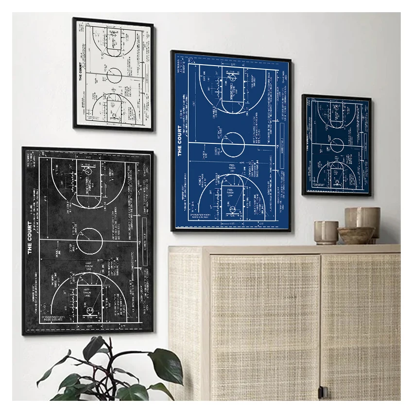 Painting Soccer Patent Poster Soccer Coach Gift Boys Room Decor Sports Wall Art Prints Picture Soccer Field Blueprint Art Canvas