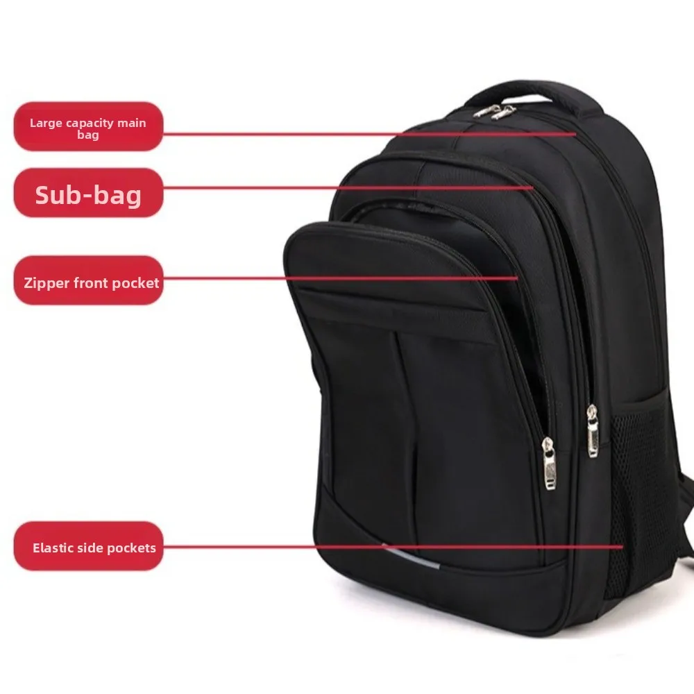 

Solid Color Men Business Backpack Large Capacity Lightweight Student School Bags Black Waterproof Men Laptop Backpack Office