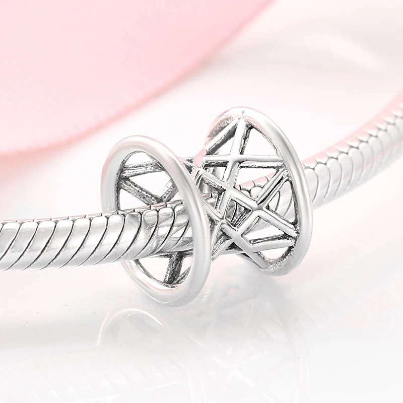 Wholesale  Beads Jewerly Making Tableware Heart-shaped Eternal Love Lipstick Hot 925 Sterling Silver  Fits Original Bracelet DIY