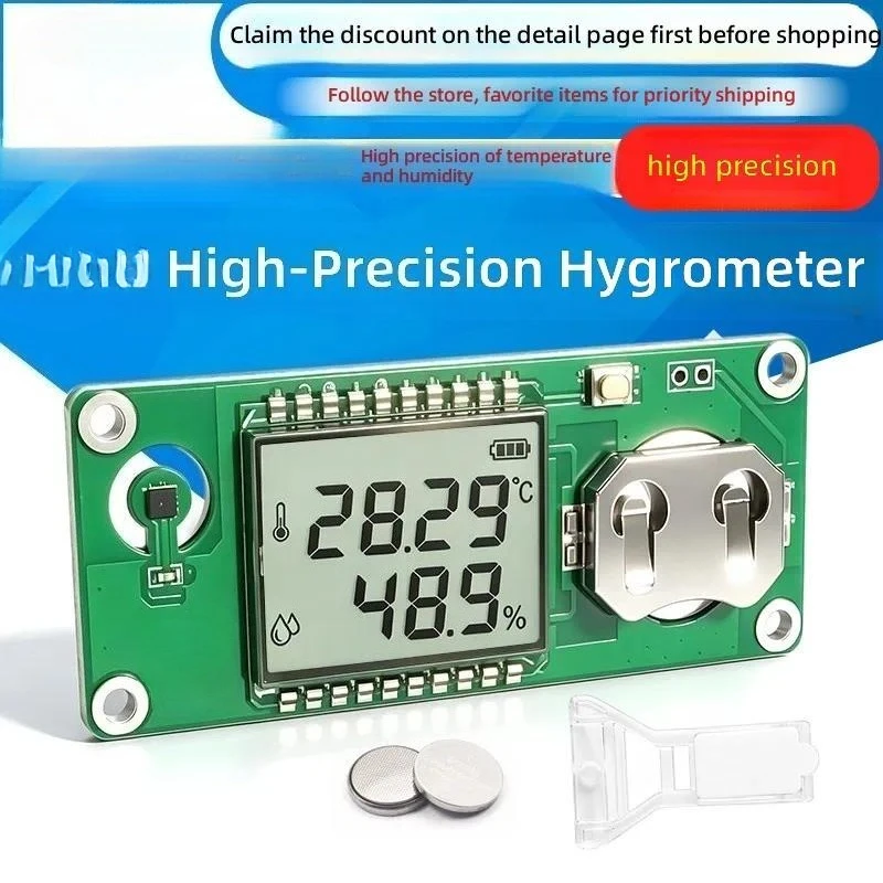 For Digital Thermohygrometer with LCD Display High Precision Temperature Humidity Sensor Module for Pet Reptile