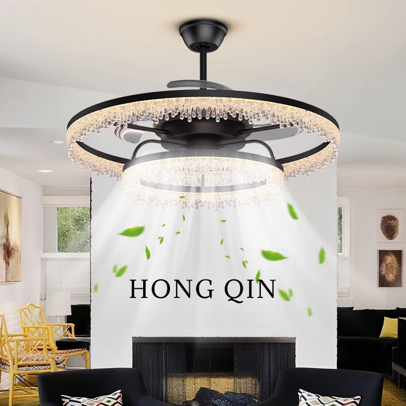 

Nordic Style Simple Living Room Pendant Light Fan Hanging Lights Ceiling for Bedroom Dining Table Acrylic Chandelier Lighting