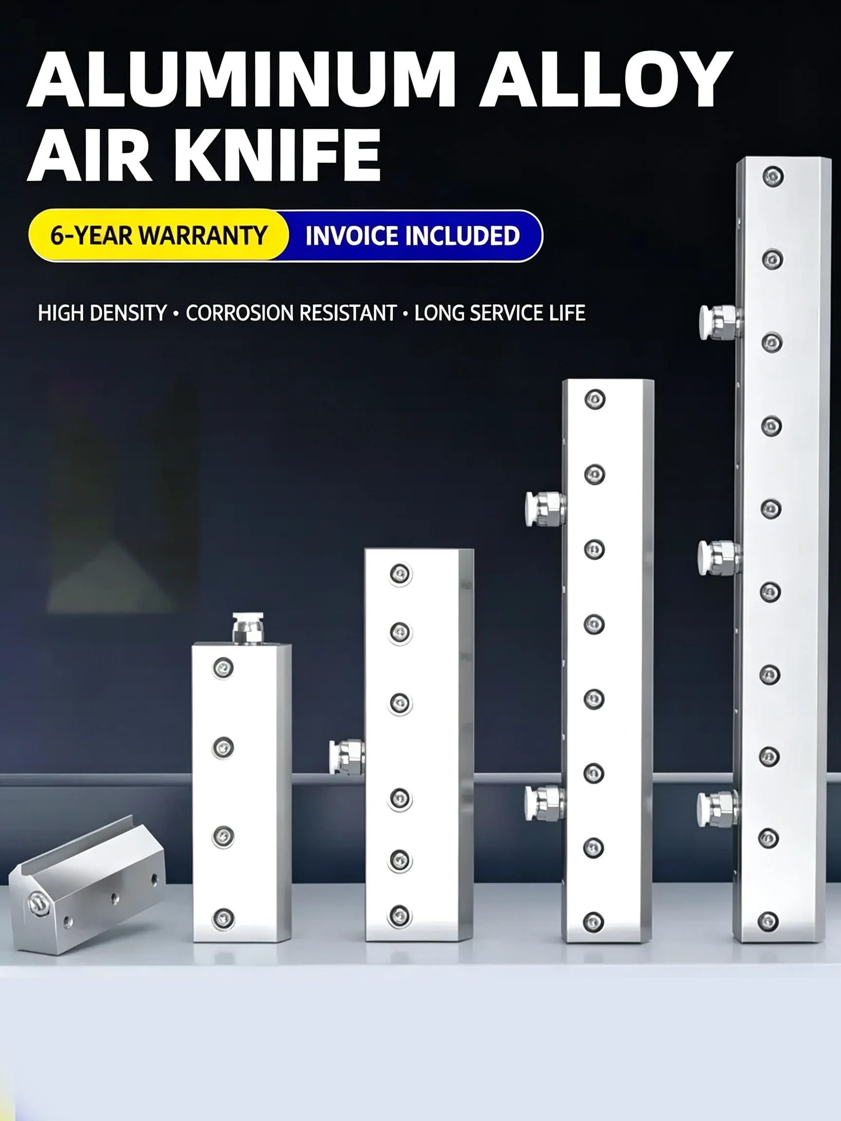 30-700mm Industrial blower-powered air knife nozzle knife, super air knife, compressed  Aluminum alloy air gun