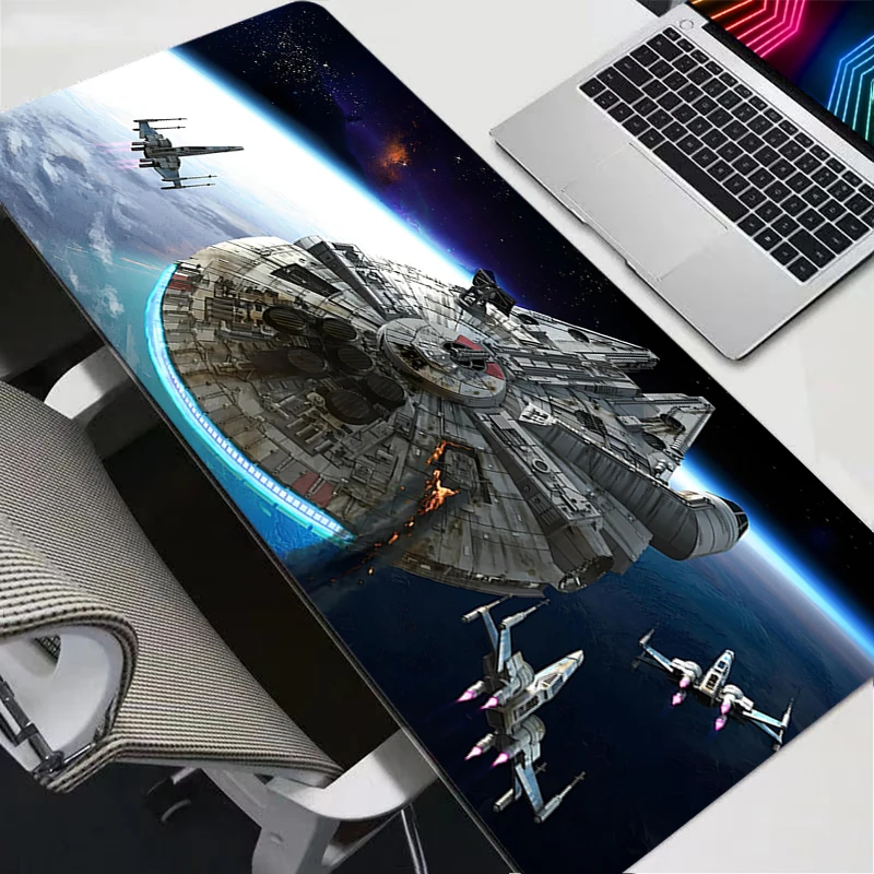 Mouse pad professional eSports game players Speed Lock Edge Rubber Game Desk Mousepad S-star W-wars Spacecraft Keyboard Mat