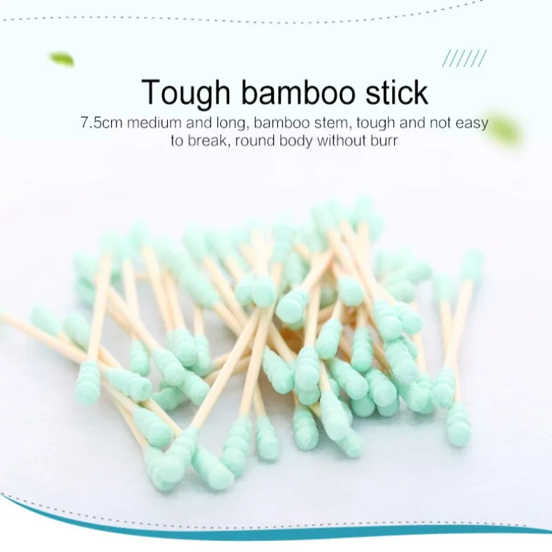 200pcs/Box Double Head Cotton Swab Nose Ears Cleaning Health Care Tools Disposable Buds Cotton Soft Women Makeup Cotton