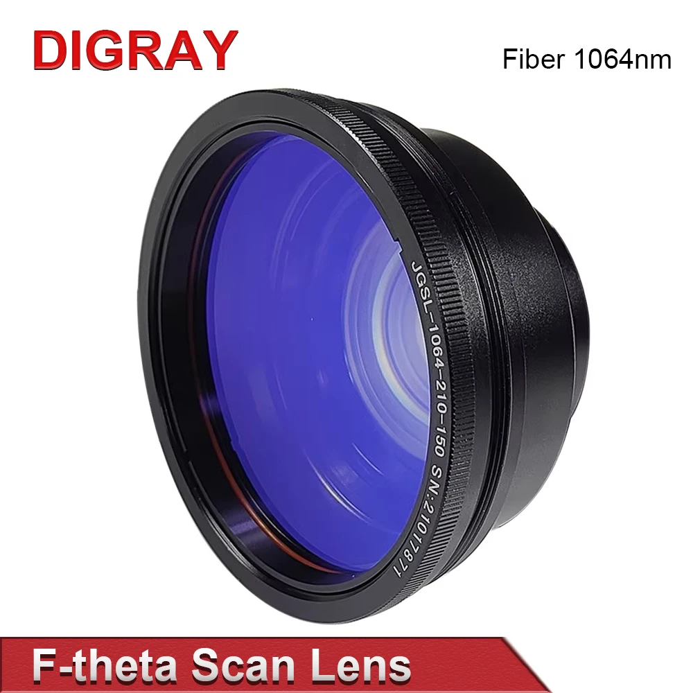 

Объектив DIGRAY F-theta Scan Lens Mount M85x1 1064 нм, полевая линза 50-400 мм F80-525 мм для лазерных маркировочных машин YAG, запчасти
