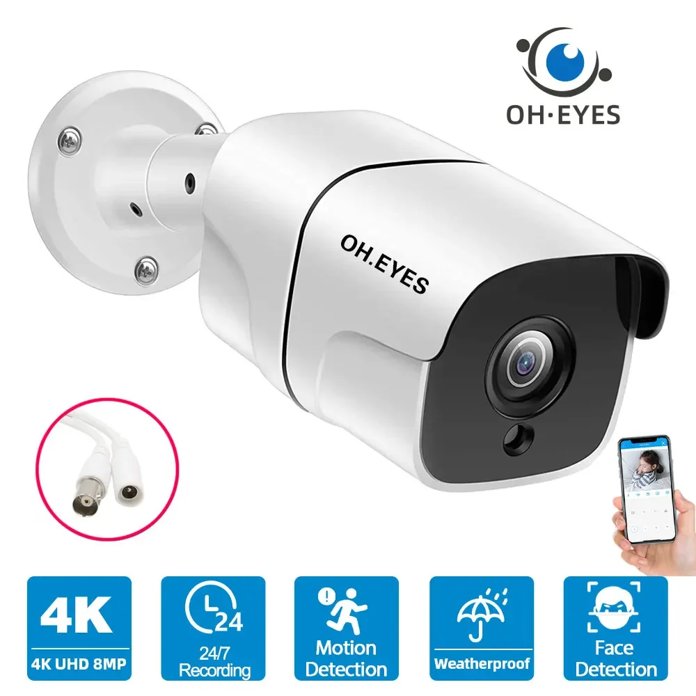 

8MP CCTV Analog Camera BNC Outdoor Street Waterproof AHD Bullet Security Surveillance Camera 4K For DVR System XMEYE H.265 Cam