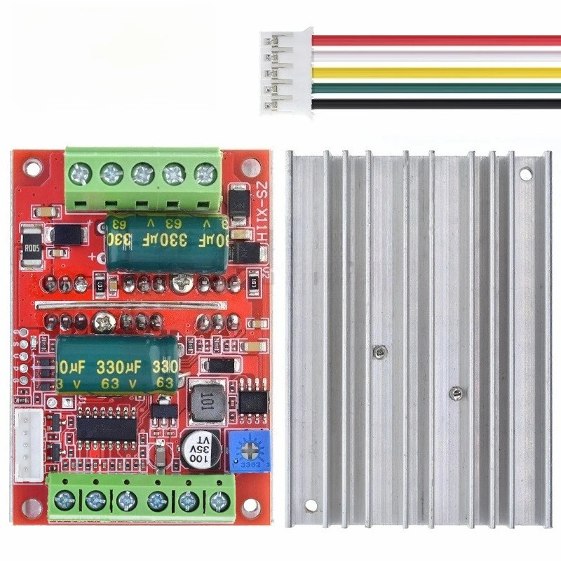 Controlador de Motor sin escobillas CC trifásico BLDC DC 6-60V 400W PWM Placa de controlador de Control de Motor Hall con avance/retroceso/freno